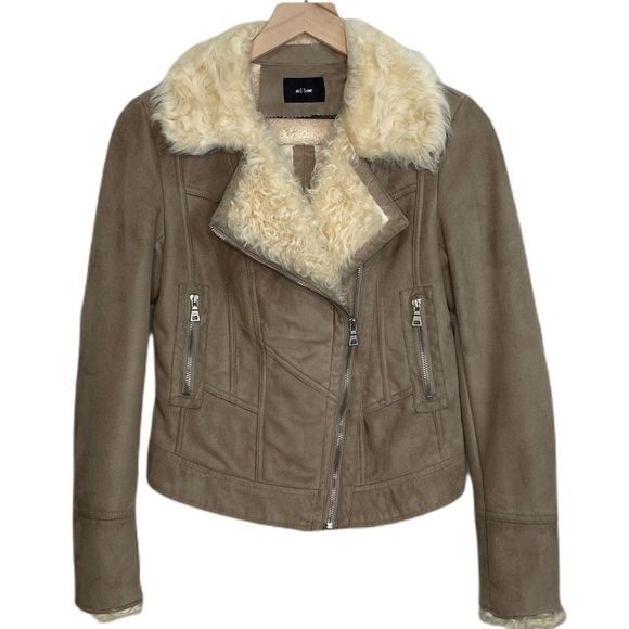 Ad Hoc 100% Wool Fleece Moto Jacket Sz XS - Picture 1 of 16
